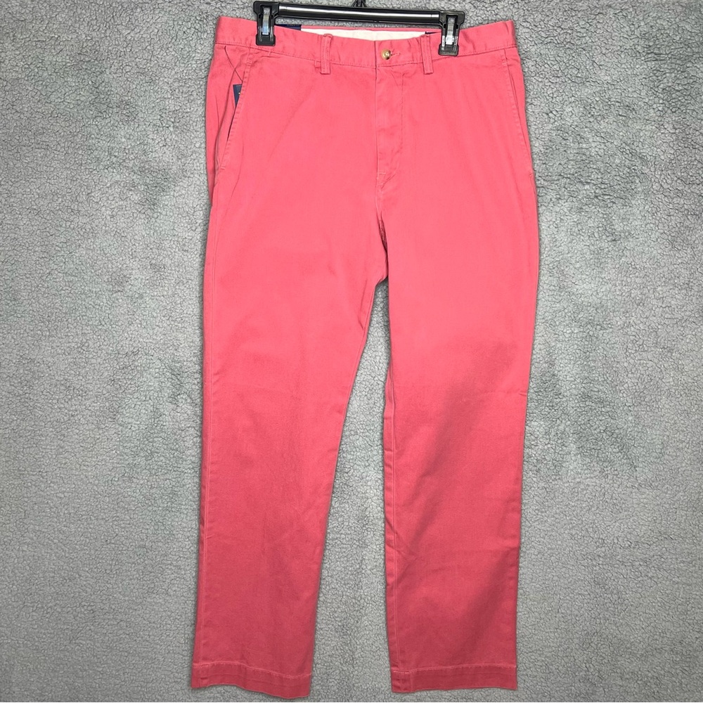 Polo Ralph Lauren Mens Classic Fit Chino Pants Red 32x32 & 36x32 Classic Casual